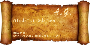 Almási Gábor névjegykártya