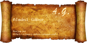Almási Gábor névjegykártya
