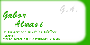 gabor almasi business card